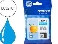 Cartouche brother jet d'encre lc3211c couleur cyan 200p