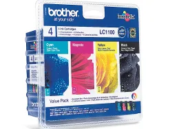 Cartouche brother jet d'encre lc1100valbp pack 4 encres