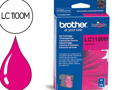 Cartouche brother jet d'encre lc1100m couleur magenta 325p