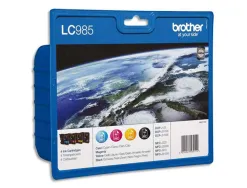 Cartouche brother jet d'encre lc985valbp pack 4 encres
