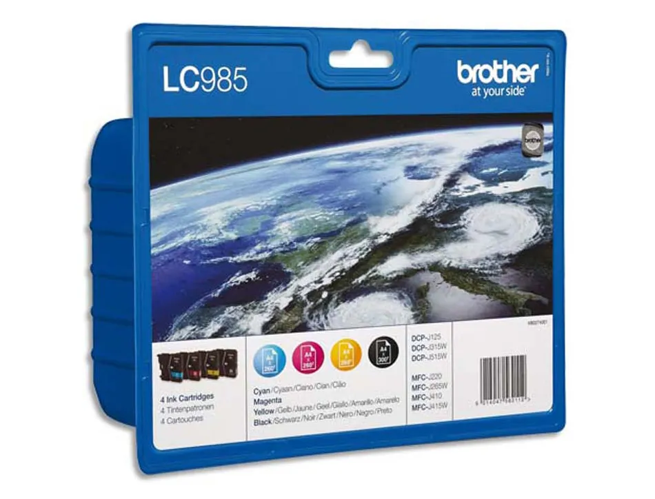 Cartouche brother jet d'encre lc985valbp pack 4 encres