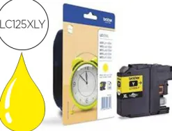 Cartouche brother jet d'encre lc125xly couleur jaune haute capacité 1200p