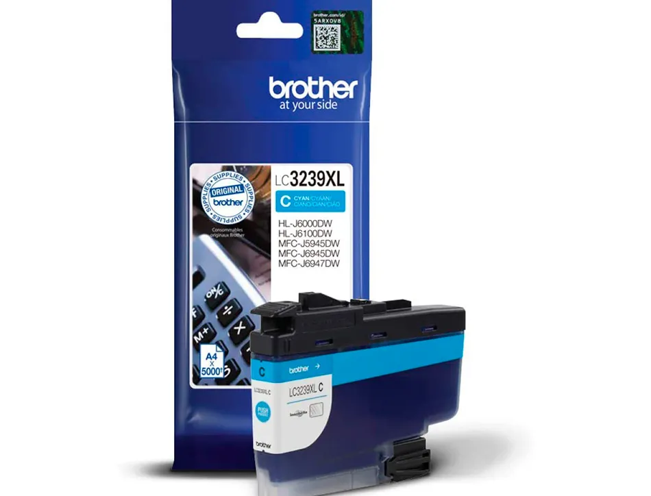 Cartouche brother jet d'encre lc3239c cyan 5000 pag