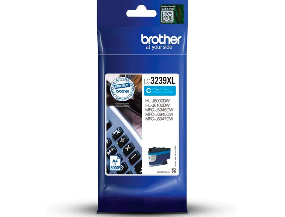 Cartouche brother jet d'encre lc3239c cyan 5000 pag