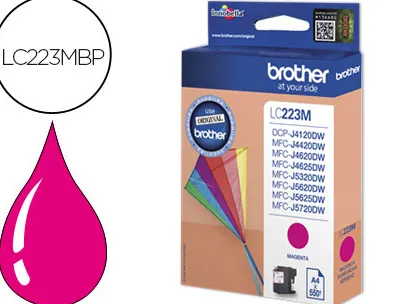 Cartouche brother jet d'encre originale lc223m couleur magenta