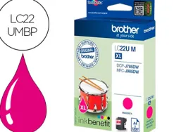Cartouche brother jet d'encre lc22umbp couleur magenta 1.200p