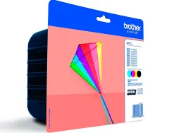 Cartouche brother jet d'encre originale lc223 3 couleurs + noir multipack 4 unités