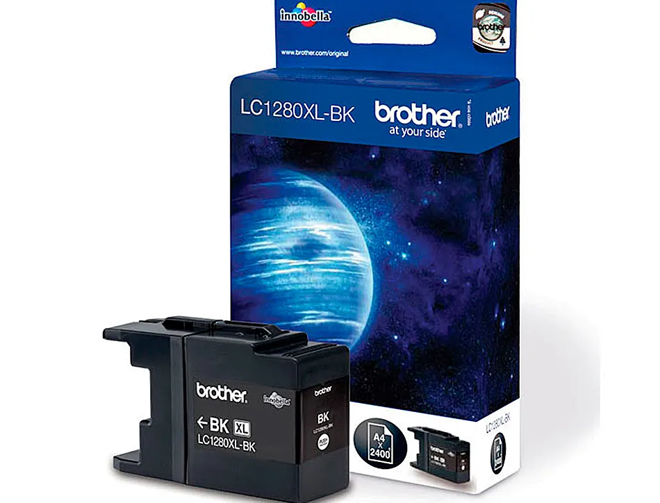 Cartouche brother jet d'encre lc1280xlbk couleur noir haute capacité 2400p