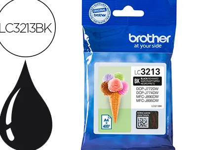 Cartouche brother jet d'encre lc3213 couleur noir 400p