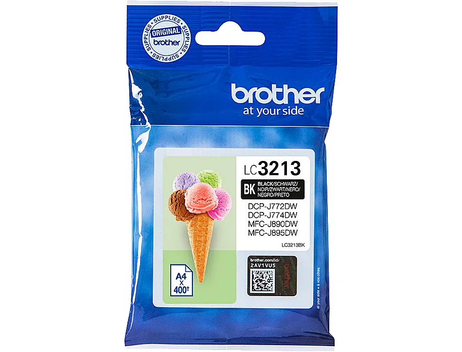 Cartouche brother jet d'encre lc3213 couleur noir 400p