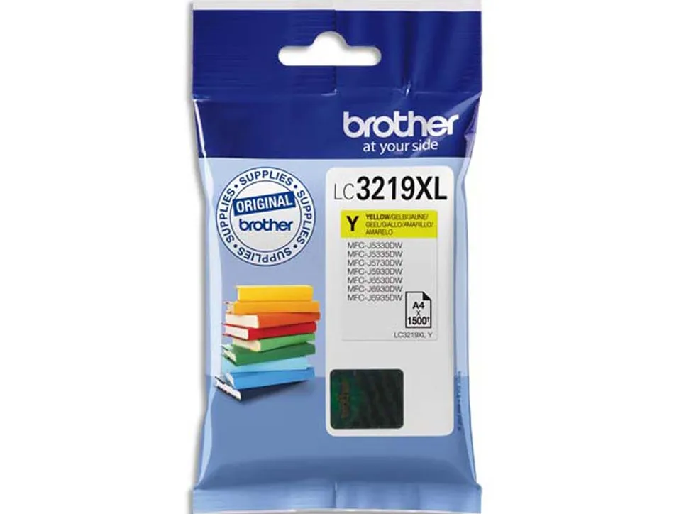Cartouche brother jet d'encre lc3219 couleur jaune haute capacité 3000p
