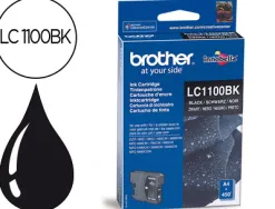 Cartouche brother jet d'encre lc1100bk couleur noir 450p