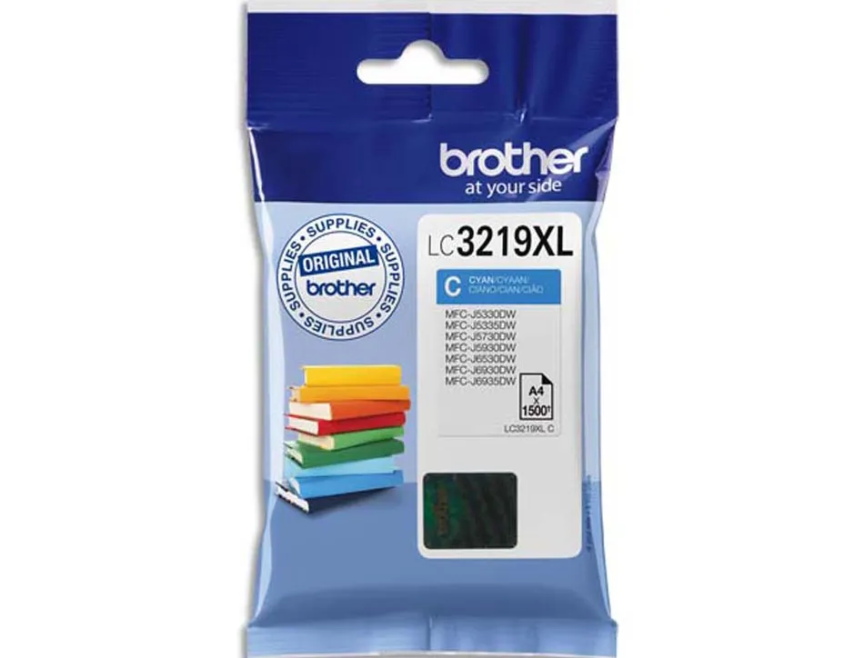 Cartouche brother jet d'encre lc3219 couleur cyan haute capacité 3000p