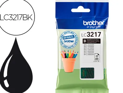 Cartouche brother jet d'encre lc3217 couleur noir 550p