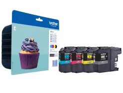 Cartouche brother jet d'encre lc123valbp pack 4 encres noir/cyan/magenta/jaune