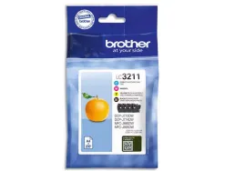 Cartouche brother jet d'encre lc3211 multipack 4 couleurs jaune magenta cyan noir 200p