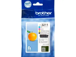 Cartouche brother jet d'encre lc3211 multipack 4 couleurs jaune magenta cyan noir 200p