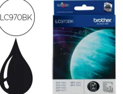 Cartouche brother jet d'encre lc970bk couleur noir 350p