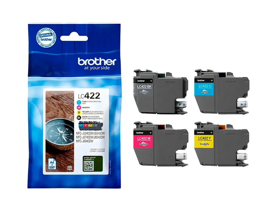 Cartouche brother jet d'encre mfc-j5340dw, mfc-j5345dw, mfc-j5740dw, mfc-j6540dw, mfc-j6940dw 4 encres