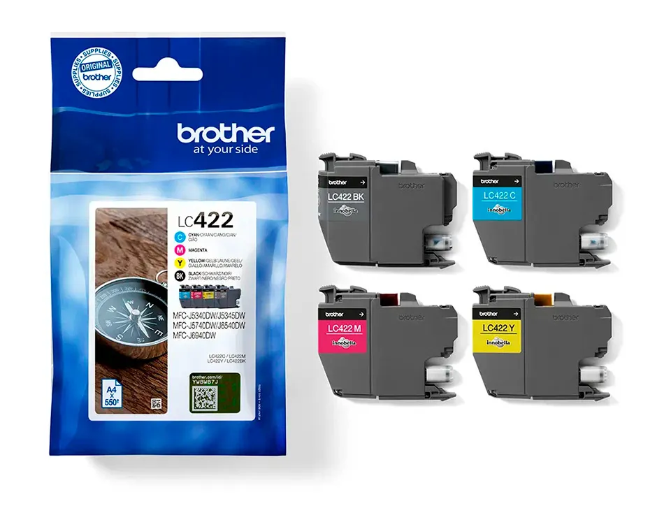 Cartouche brother jet d'encre mfc-j5340dw, mfc-j5345dw, mfc-j5740dw, mfc-j6540dw, mfc-j6940dw 4 encres