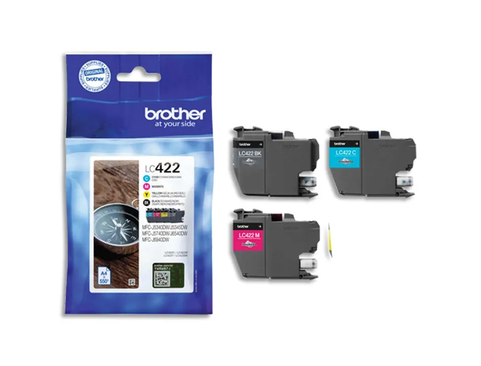 Cartouche brother jet d'encre mfc-j5340dw, mfc-j5345dw, mfc-j5740dw, mfc-j6540dw, mfc-j6940dw 4 encres