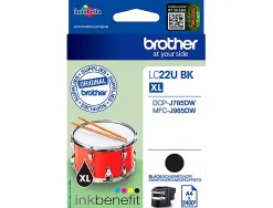 Cartouche brother jet d'encre lc22ubk couleur noir 2.400p