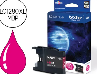 Cartouche brother jet d'encre lc1280xlm couleur magenta haute capacité 1200p
