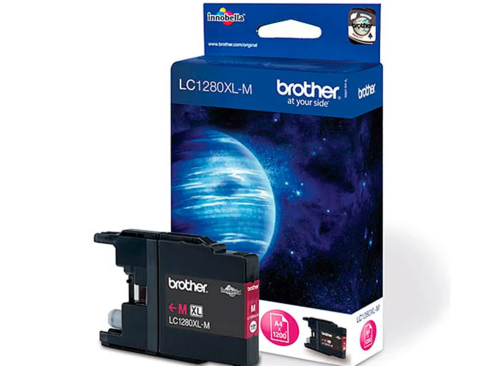 Cartouche brother jet d'encre lc1280xlm couleur magenta haute capacité 1200p