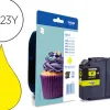 Cartouche brother jet d'encre lc123y couleur jaune 600p