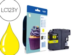 Cartouche brother jet d'encre lc123y couleur jaune 600p
