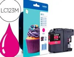 Cartouche brother jet d'encre lc123m couleur magenta 600p