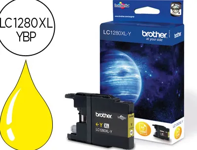 Cartouche brother jet d'encre lc1280xly couleur jaune haute capacité 1200p