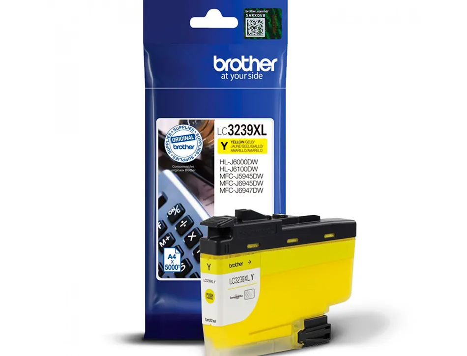 Cartouche brother jet d'encre lc3239y jaune 5000 pag