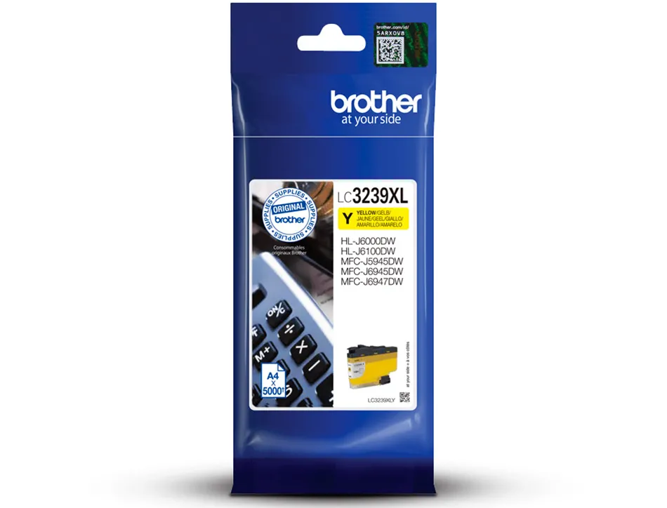 Cartouche brother jet d'encre lc3239y jaune 5000 pag