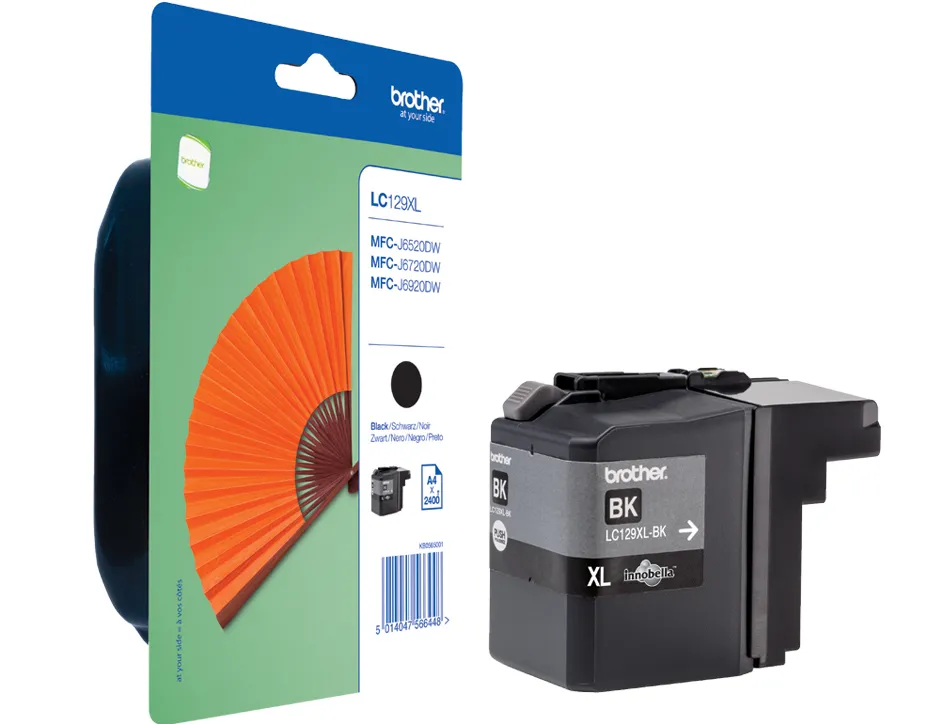 Cartouche brother jet d'encre lc129xlbk couleur noir