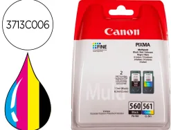 Cartouche canon 560 pour pixma ts5350 / ts5351 / ts5352 / ts5353 pack 4 couleurs noir jaune cyan