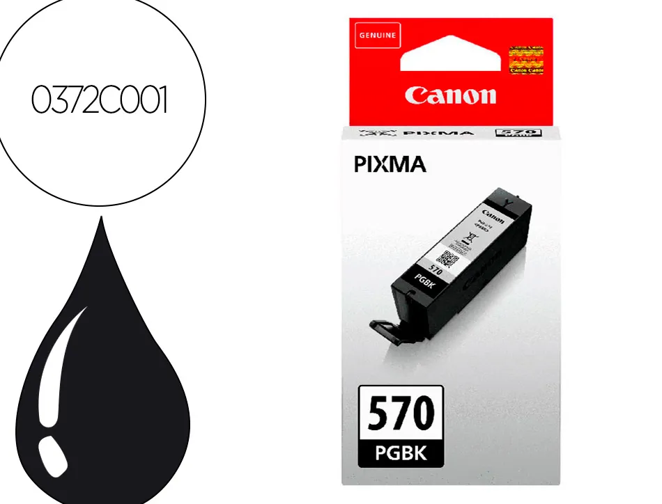 Cartouche canon jet d'ecnre pgi-570 bcouleur noir 15ml