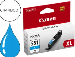 Cartouche canon jet d'encre 6444 b001-cli551cxl couleur cyan haute capacité 715p