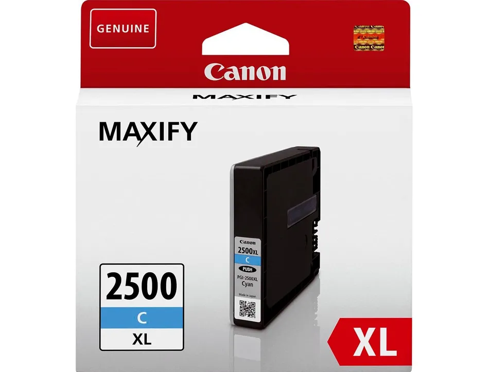 Cartouche canon jet d'encre pgi-2500 xl couleur cyan 1500p