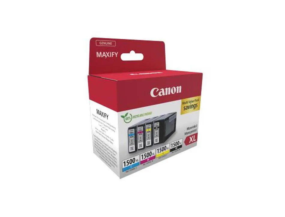 Cartouche canon jet d'encre 9182 b004-pgi1500xlbk/c/m/y 4 couleurs