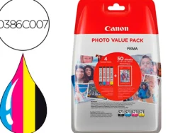 Cartouche canon jet d'encre pg571 349p pour pixma mg575/mg685/mg775 multipack noir/jaune/cyan/magenta