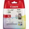 Cartouche canon jet d'encre 2971 b001-cl513 3 couleurs cyan/magenta/jaune