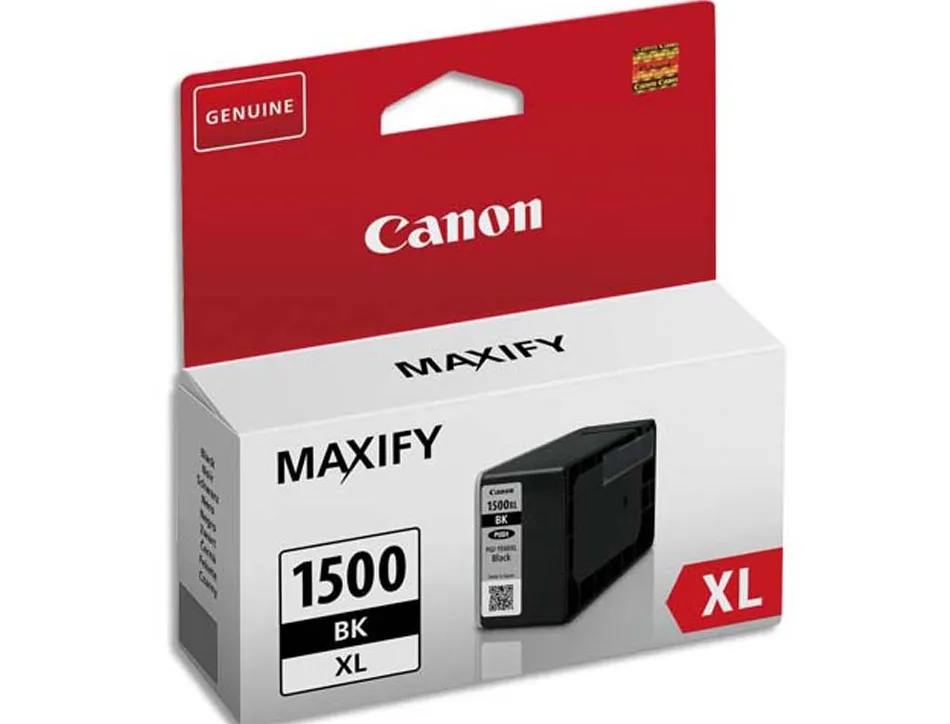 Cartouche canon jet d'encre 9182 b001-pgi1500xlbk couleur noir 1200p