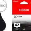 Cartouche canon jet d'encre cli-42bk pixma pro-100/100s coloris noir 900p