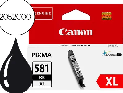 Cartouche canon jet d'encre cli-581xl couleur noir 2280p