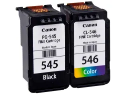 Cartouche canon jet d'encre pack pg-545 + cl-546 noir et couleurs 180p
