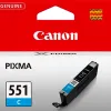 Cartouche canon jet d'encre 6509 b001-cli551c couleur cyan 345p