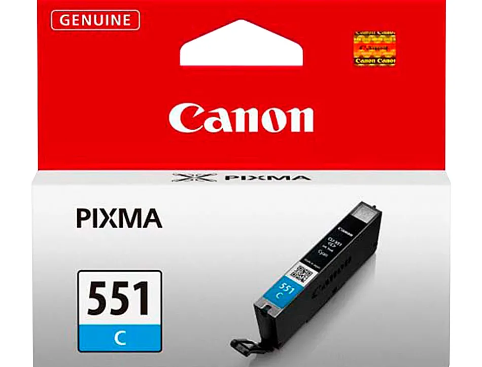 Cartouche canon jet d'encre 6509 b001-cli551c couleur cyan 345p