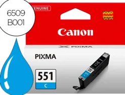 Cartouche canon jet d'encre 6509 b001-cli551c couleur cyan 345p