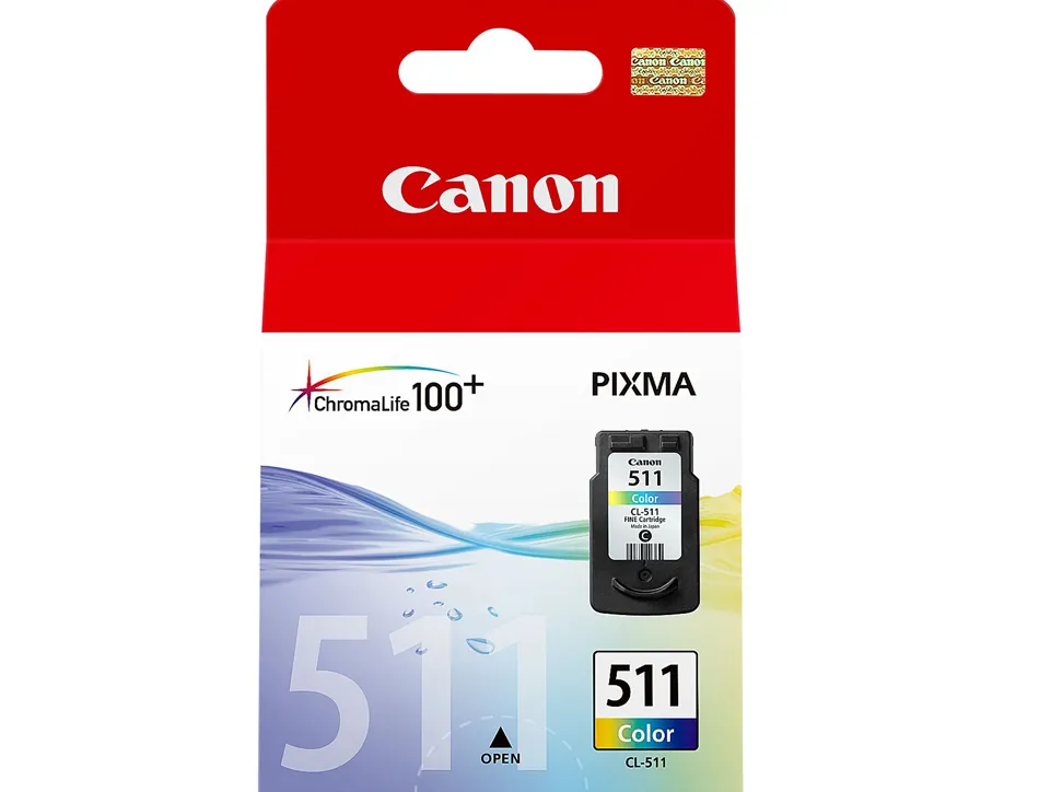 Cartouche canon jet d'encre 2972 b001-cl511 tête+encre 3 couleurs cyan/magenta/jaune 240p
